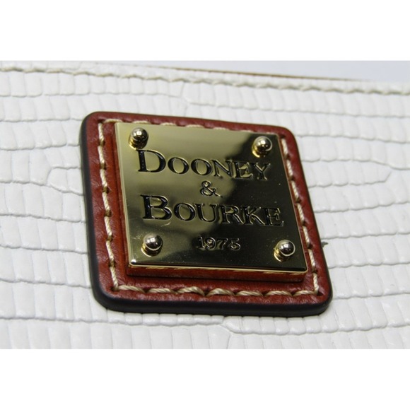 DOONEY & BOURKE White Lizard Embossed Leather Zip Wristlet Wallet - NEW - Picture 9 of 11